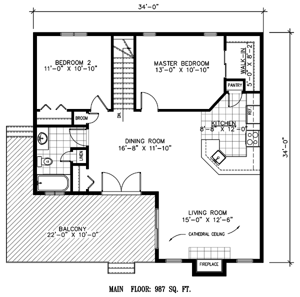 Contemporary Narrow Lot One-Story Level One of Plan 48159