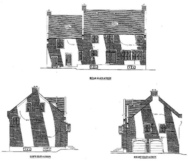 Victorian Rear Elevation of Plan 48162