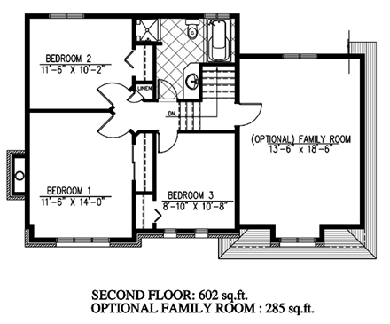 House Plan 48165 Second Level Plan