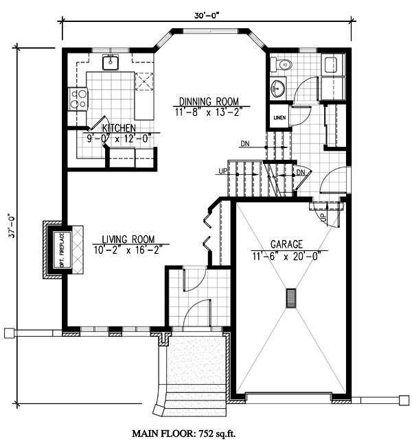 European Narrow Lot Level One of Plan 48169