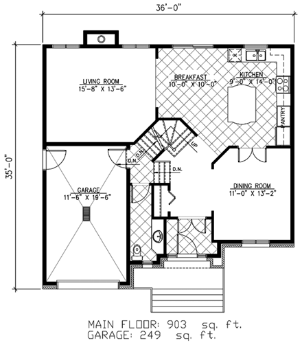 House Plan 48181 First Level Plan