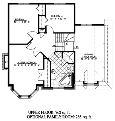 House Plan 48188 Second Level Plan