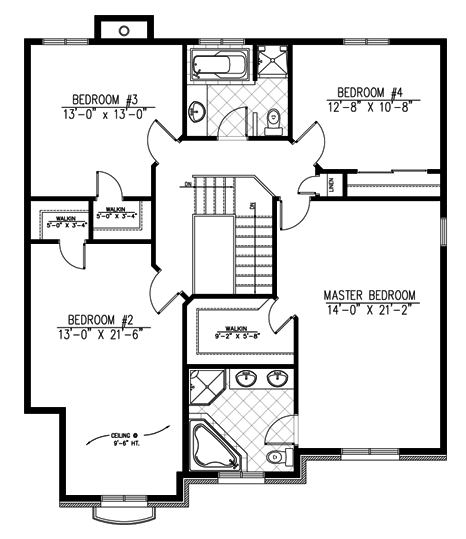 Tudor Level Two of Plan 48194