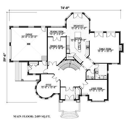 House Plan 48195 First Level Plan