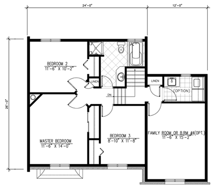 House Plan 48211 Second Level Plan