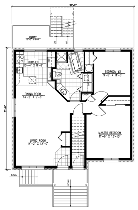 Multi-Family Plan 48214 First Level Plan