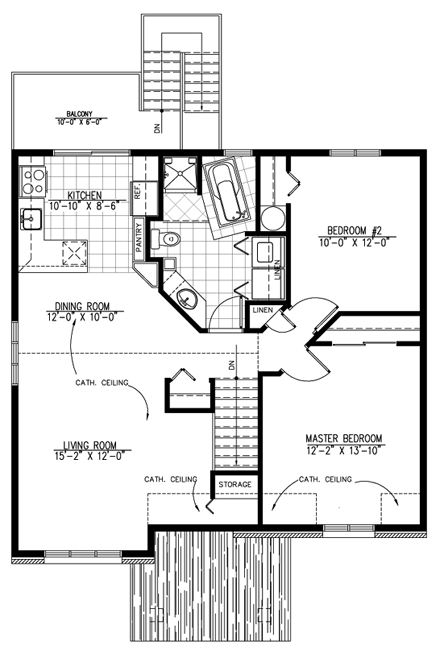 Multi-Family Plan 48214 Second Level Plan