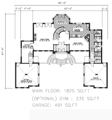 House Plan 48225 First Level Plan