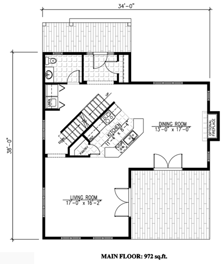 House Plan 48238 First Level Plan