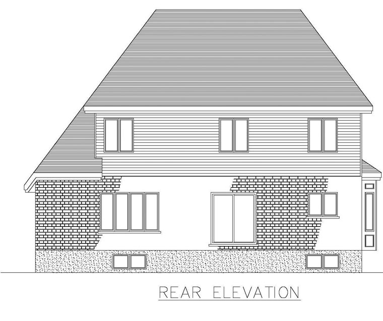  Rear Elevation of Plan 48273