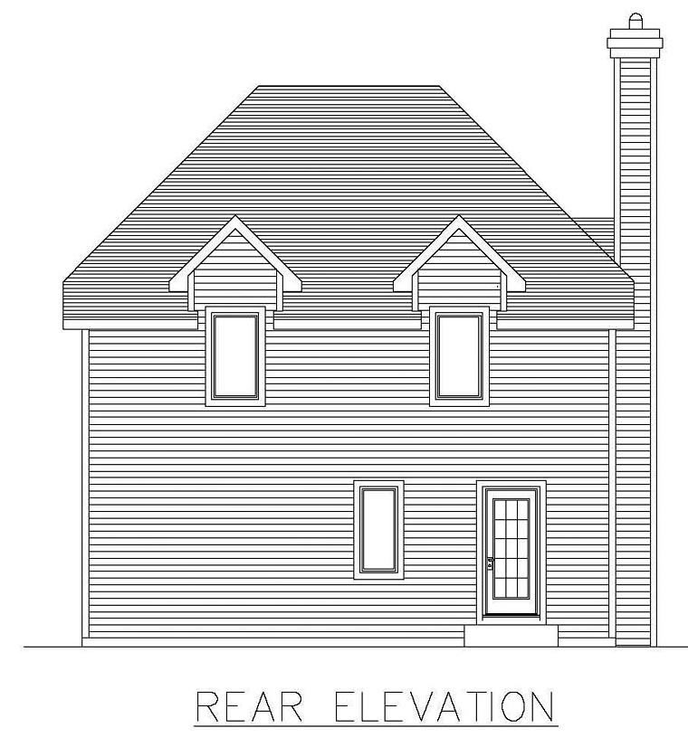  Rear Elevation of Plan 48274