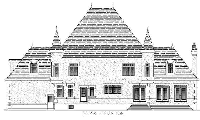  Rear Elevation of Plan 48288