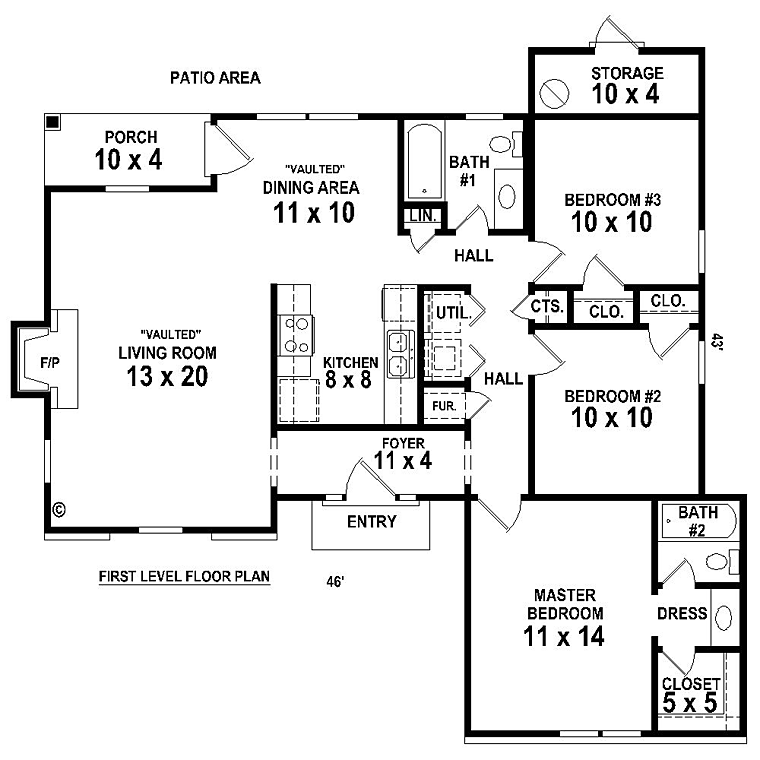 Contemporary Level One of Plan 48369