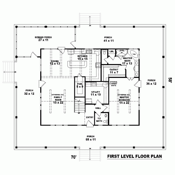 Plan 48372 | with 3 Bed, 3 Bath