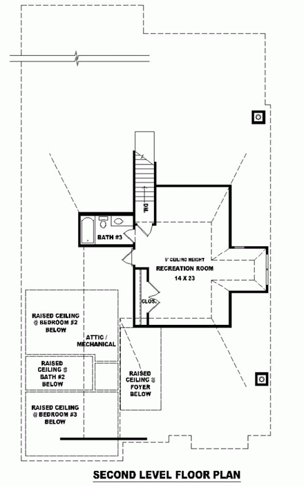 House Plan 48530 Second Level Plan