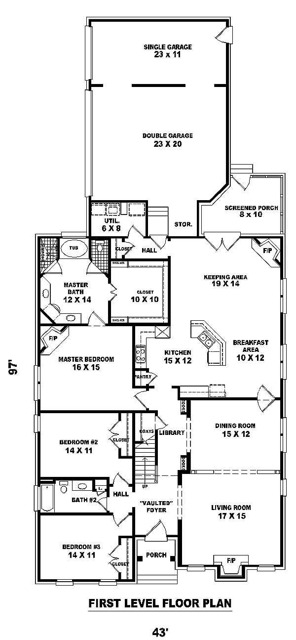 Craftsman Level One of Plan 48570