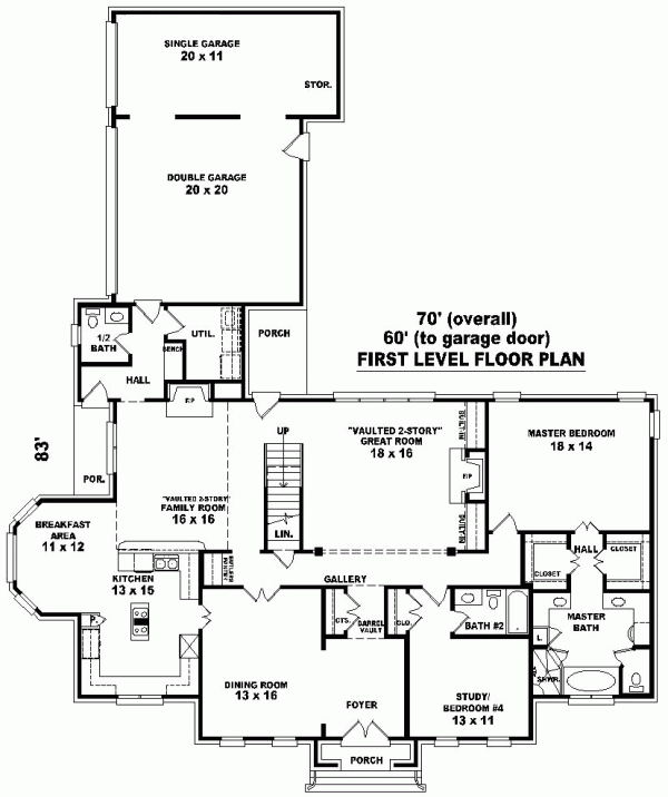 European Traditional Level One of Plan 48587