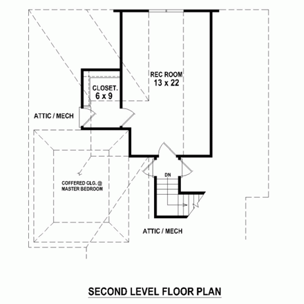 House Plan 48720 Second Level Plan