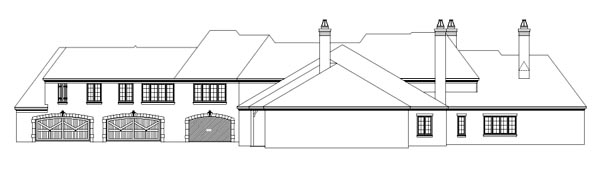 Country European Rear Elevation of Plan 48761