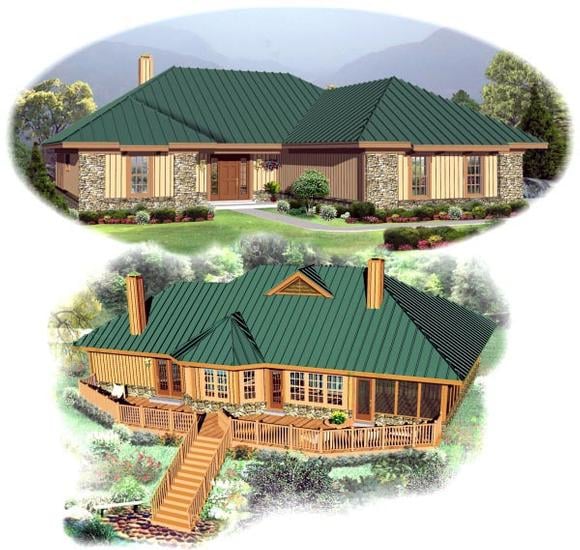 House Plan 48789 Elevation