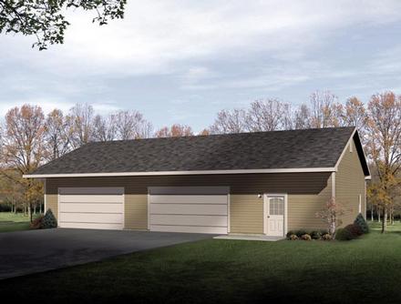 Garage Plan 49011 - 4 Car Garage Elevation