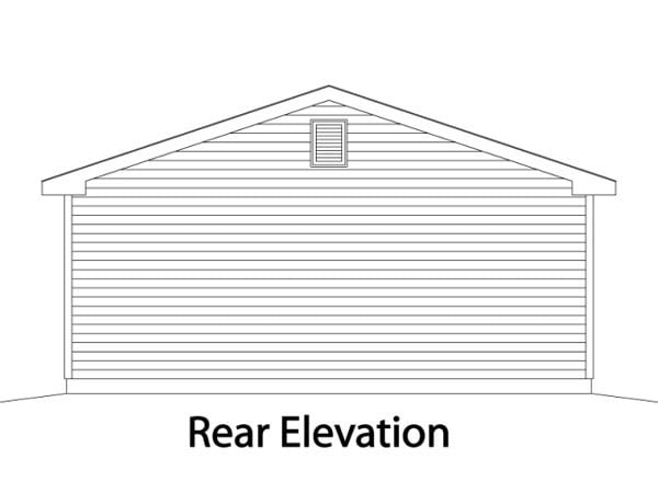 Traditional Rear Elevation of Plan 49013