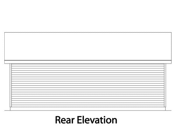 Ranch Rear Elevation of Plan 49014