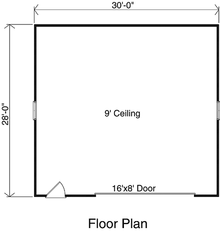 Garage Plan 49017 - 2 Car Garage First Level Plan