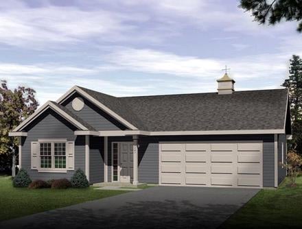 Garage Plan 49023 - 2 Car Garage Apartment Elevation