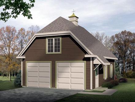 Garage Plan 49027 - 2 Car Garage Elevation