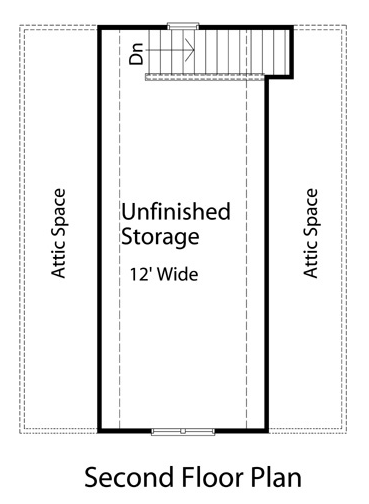 Garage Plan 49028 - 2 Car Garage Second Level Plan