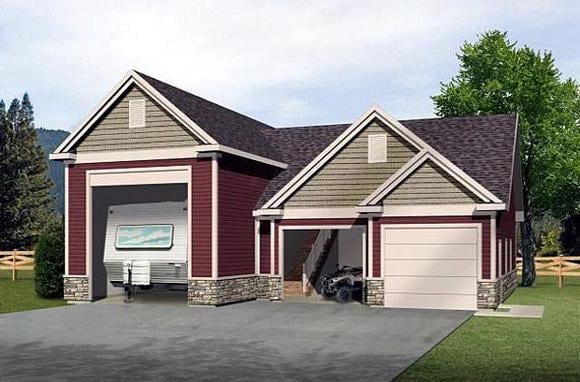 Garage Plan 49030 - 3 Car Garage Elevation