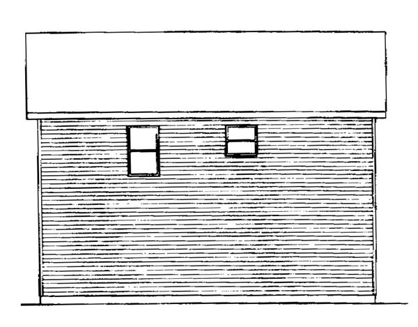 Farmhouse Narrow Lot Rear Elevation of Plan 49032