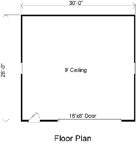 Garage Plan 49041 - 2 Car Garage First Level Plan