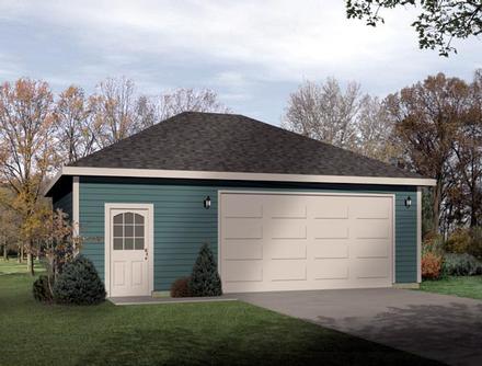 Garage Plan 49041 - 2 Car Garage Elevation