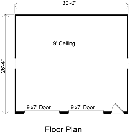 Garage Plan 49042 - 2 Car Garage First Level Plan