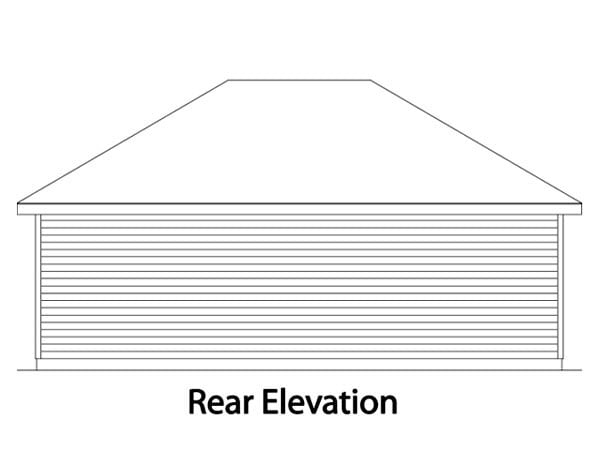 European Rear Elevation of Plan 49042