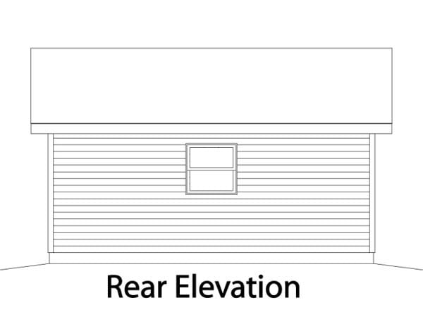 Traditional Rear Elevation of Plan 49045