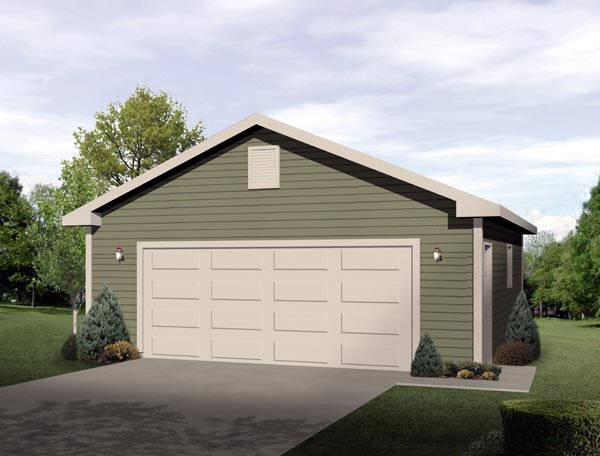 Plan 49048 | Traditional Style 2 Car Garage