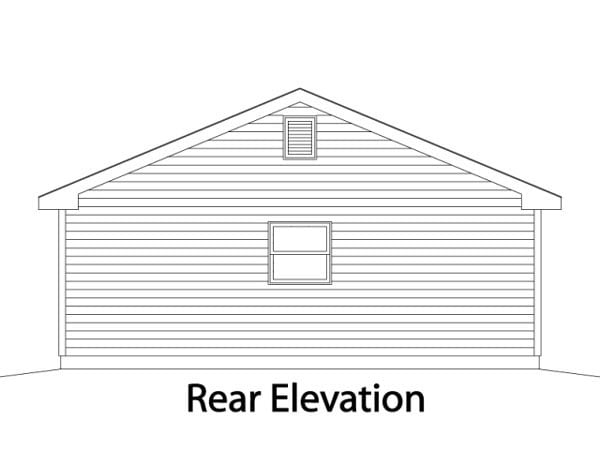 Traditional Rear Elevation of Plan 49048