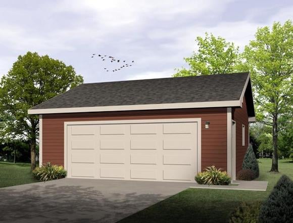 Garage Plan 49049 - 2 Car Garage Elevation