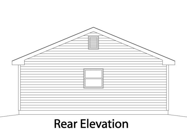 Traditional Rear Elevation of Plan 49056