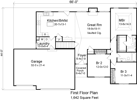 Ranch Level One of Plan 49060