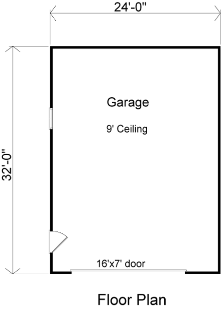 Garage Plan 49067 - 2 Car Garage First Level Plan