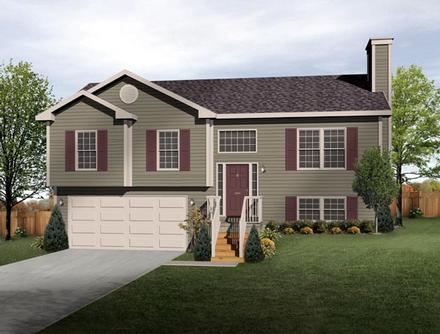 One-Story Traditional Elevation of Plan 49071