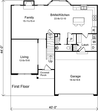 Narrow Lot Traditional Level One of Plan 49079