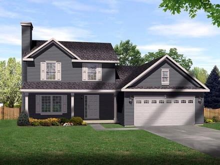 Country Traditional Elevation of Plan 49083