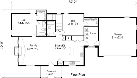 House Plan 49098 First Level Plan