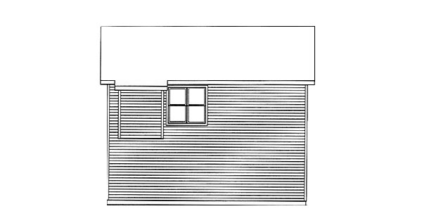 Traditional Rear Elevation of Plan 49117