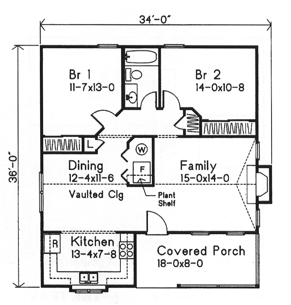 Country One-Story Level One of Plan 49120